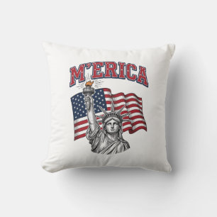 MERICA Vintage Liberty Patriottisch Kussen