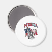 MERICA Vintage Liberty Patriottisch Magneet (Voorkant / Achterkant)