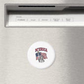 MERICA Vintage Liberty Patriottisch Magneet (Insitu (Vaatwasser))