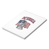 MERICA Vintage Liberty Patriottisch Notitieblok (Linkerzijde)