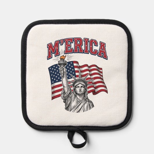 MERICA Vintage Liberty Patriottisch Pannenlap (Voorkant)