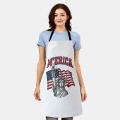 MERICA Vintage Liberty Patriottisch Schort (Gedragen)