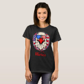 Merica vlag adelaar glazen 3 t-shirt (Voorkant volledig)