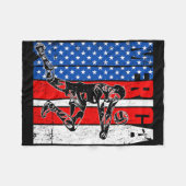 Merica Volleybal Speler Usa Onafhankelijkheidsdag Fleece Deken (Voorkant (Horizontaal))