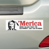 Merica - Where you can trust the Government - Just Bumpersticker (Op auto)
