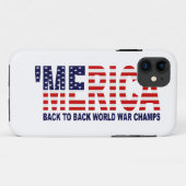 'MERICA World War Champs US Flag iPhone 5 Hoesje (Achterkant (horizontaal))