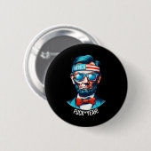 Merica Yeah Abraham Lincoln 4 juli Ronde Button 5,7 Cm (Voorkant /achterkant)