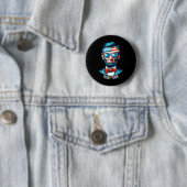 Merica Yeah Abraham Lincoln 4 juli Ronde Button 5,7 Cm (In situ)