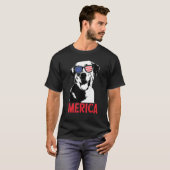 Merica Yellow Labrador American Flag Sunbril 4t T-shirt (Voorkant volledig)