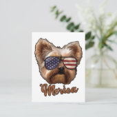 Merica Yorkshire, Hondenliefhebber, Amerikaanse vl Briefkaart (Staand voorkant)