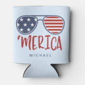 Merica Zonnebril Patriottisch 4 juli Koelbox Blikjeskoeler (Voorkant)