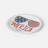 Merica Zonnebrillen 4 juli Bord papier (Gekanteld)