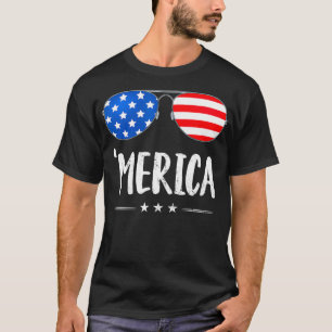 Merica Zonnebrillen 4 juli Boys Girls USA Vlag T-shirt