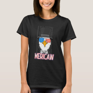 Mericaw Bald Eagle 4 juli lincoln American fl T-shirt