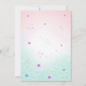 Mericorn nodigt het meisje uit voor de verjaardag  kaart (Achterkant)