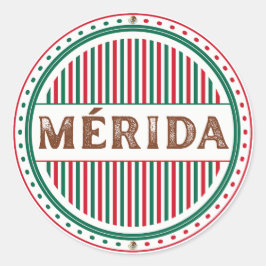 Merida City Pride Embleem – Mexicaanse identiteit Ronde Sticker