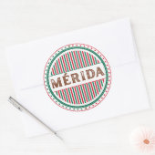 Merida City Pride Embleem – Mexicaanse identiteit Ronde Sticker (Envelop)