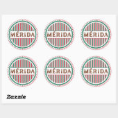 Merida City Pride Embleem – Mexicaanse identiteit Ronde Sticker (Vel)