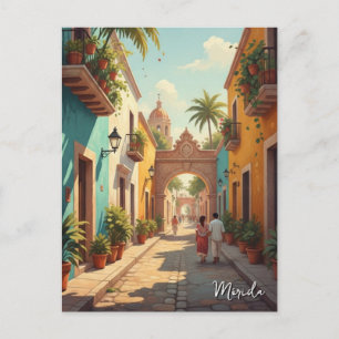 Merida Mexico Reizen Briefkaart