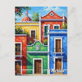 Merida Mexico Reizen Briefkaart