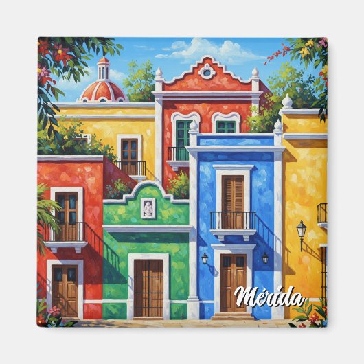 Merida Mexico Reizen Magneet (Voorkant)