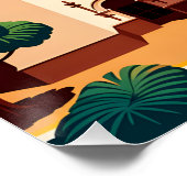 Mérida Mexico Retro Reisposter Kunst Perfect Poster (Hoek)