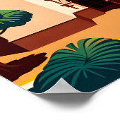 Mérida Mexico Retro Reisposter Kunst Poster (Hoek)