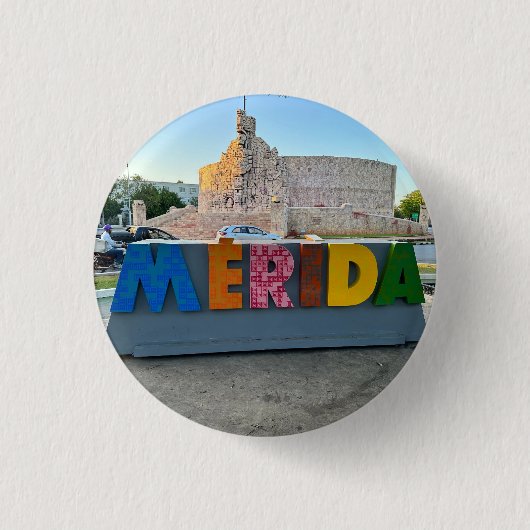 Merida, Mexico - Ronde Button (Voorkant)