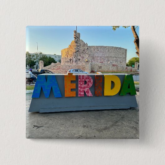 Merida, Mexico - Square Button (Voorkant)