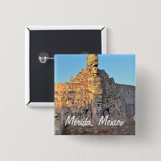 Merida, Mexico - Square Button (Voorkant /achterkant)