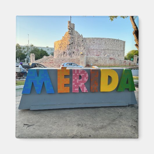 Merida, Mexico - Square Magnet (Voorkant)