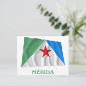Mérida Waving Flag met naam Briefkaart (Staand voorkant)