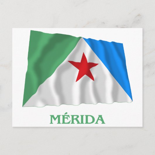 Mérida Waving Flag met naam Briefkaart (Voorkant)