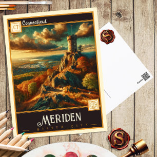Meriden, Connecticut Oude ansichtkaart Briefkaart