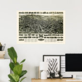 Meriden, CT Panoramic Map - 1918 Poster (Thuiskantoor)