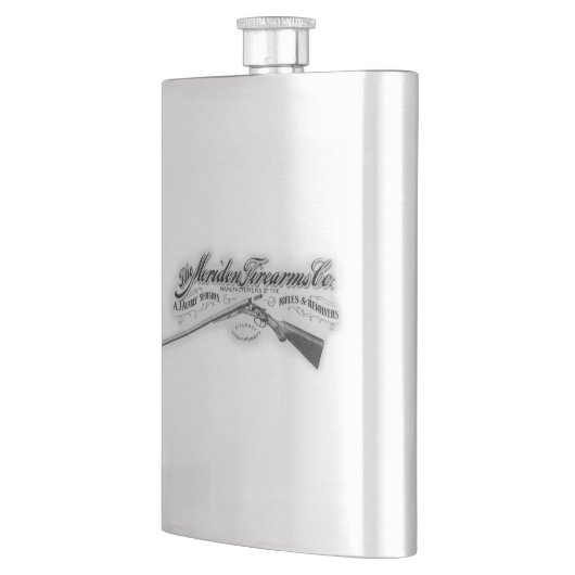 Meriden Fire Arms Co. 1908 Logo Flask Heupfles (Links)