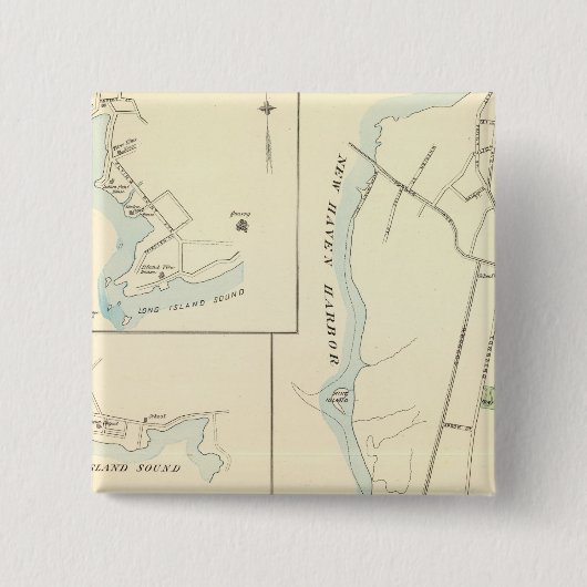 Meriden north vierkante button 5,1 cm (Voorkant)