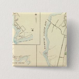 Meriden north vierkante button 5,1 cm