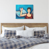 Meridiaan, Fairy Art / Heart Meridian Canvas Afdruk (Insitu (Slaapkamer))