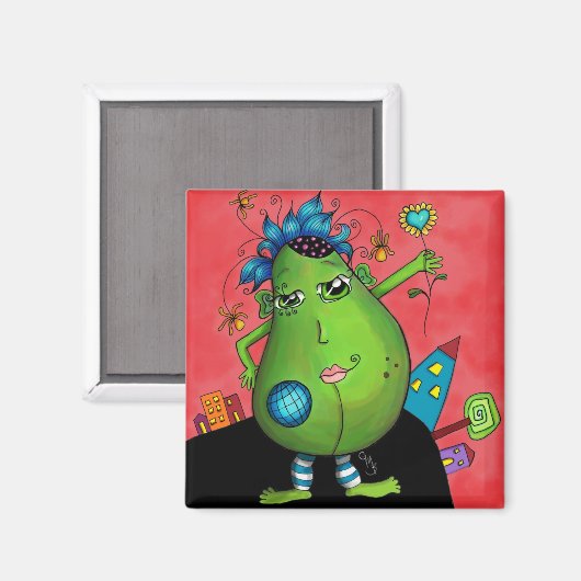 Meridian Avocado magneet (Voorkant / Achterkant)