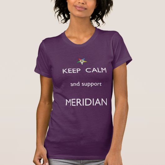 Meridian Keep Calm T-shirt White Font (Voorkant)