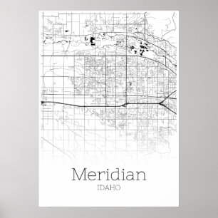 Meridian Map - Idaho - City Map Poster