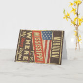 Meridian Mississippi Kaart (Gele Bloem)