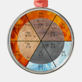 Meridian Orgel Elementen Klok aanpasbaar Metalen Ornament