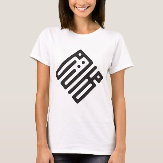 Meriem – Arabic Kufi Calligraphy Women’s T-Shirt (Voorkant)