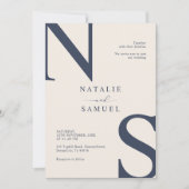 Merino Minimalistisch & Elegant Bold Initialen Bru Kaart (Voorkant)