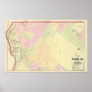 Merino Pond en Manton Pond Atlas Map Poster