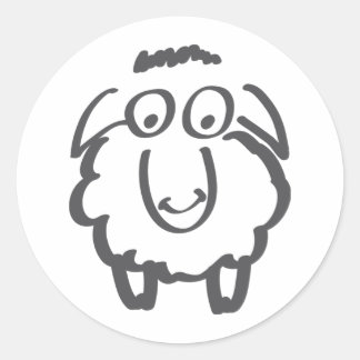 merino - schapen ronde sticker
