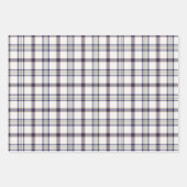 Merino White and Blue Zodiac Plaid Inpakpapier Vel (Voorkant 3)