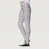 Merino White and Blue Zodiac Plaid Leggings (Links)